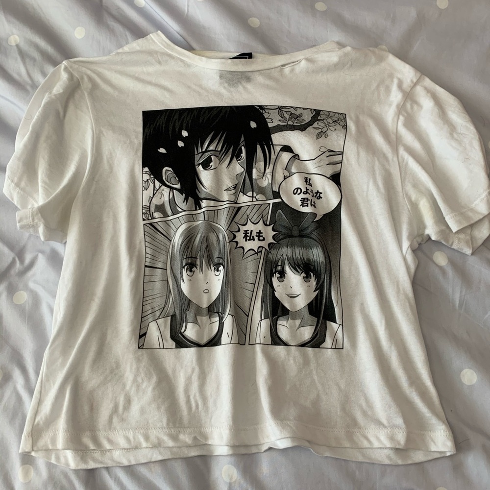white anime t-shirt